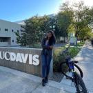 Sahoo with UCD Sign